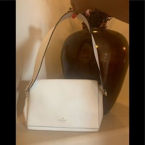 Fairly New condition Kate Spade white handbag .